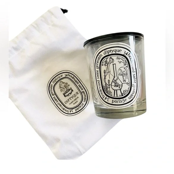 Diptyque Beauty Vanity Shelfie Companion Glass Jar With Lid, Cotton & Dust bag - Picture 1 of 3
